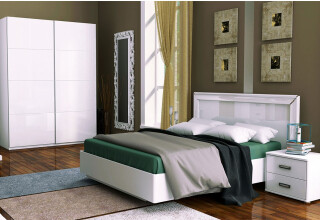 Фото Модульная спальня Бэлла (белая) МироМарк