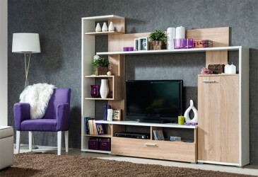 Фото Стенка ВМВ Холдинг Астра 214 см Дуб сонома/Белый