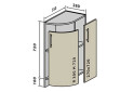 Фото 1 - Н37R+ Тумба радиусная УНИ Марго / Margo Вип-Мастер