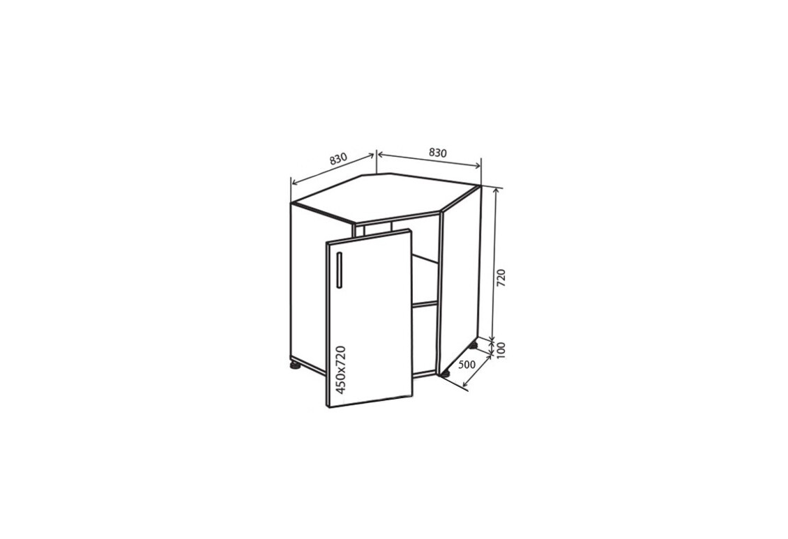 Фото Н34 Тумба угловая мойка Марго Люкс Вип-Мастер