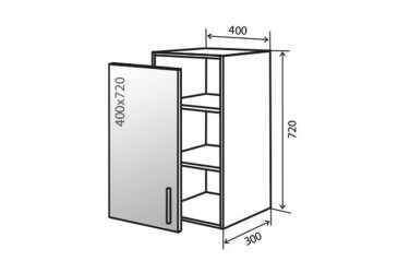 Фото В3 Тумба витрина 1Д 40 Марго Люкс Вип-Мастер