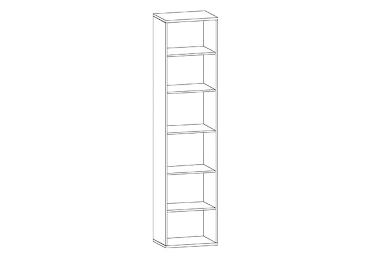 Фото 2 - Шафа-пенал VMV holding Алекс закритий 44 см Сіро-білий