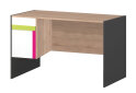 Image 1 - Стіл письмовий VMV holding Алекс 124x60 см з тумбою і шухлядою, графіт/дуб сонома, білий