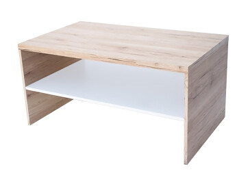 Фото Стіл журнальний VMV holding Дора 100x60 см з полицею, дуб санремо