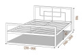 Фото 2 - Кровать Квадро 160 + вклад ДВП Металл-Дизайн