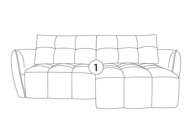 Фото 8 - Мягкий уголок Бруклин / Brooklyn Диван-кровать угловой 3XL Seater c подъемом оттоманки Давидос
