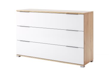 Image Комод MiroMark Асті з 3 шухлядами 100 см Дуб крафт/Білий