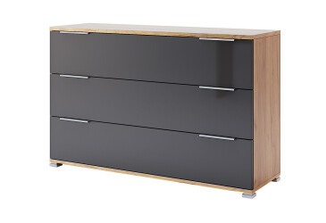 Фото Комод MiroMark Рамона с 3 ящиками 101 см Дуб крафт/Лава