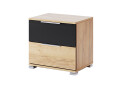 Фото 1 - Тумба прикроватная МироМарк Рамона с 2 ящиками 51 см Дуб крафт/Лава