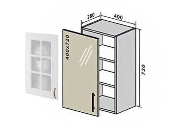 Фото В3 Тумба 1Д 40 Витрина №2 Аморе Классик Патина / Amore Classic Patina Вип-Мастер