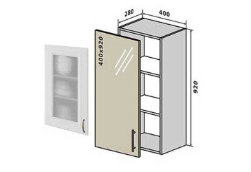 Фото В43 Тумба 1Д 40 Витрина №1 Аморе Классик Патина / Amore Classic Patina Вип-Мастер