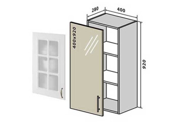 Фото В43 Тумба 1Д 40 Витрина №2 Аморе Классик Патина / Amore Classic Patina Вип-Мастер