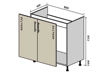 Фото Н14 Тумба мойка 2Д 80 Аморе Классик Патина / Amore Classic Patina Вип-Мастер
