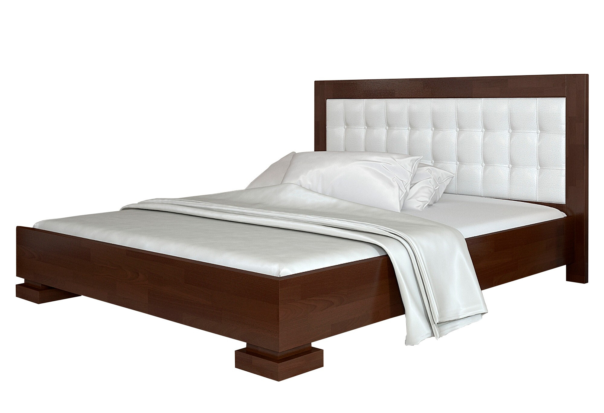 Фото Деревянные двуспальные кровати