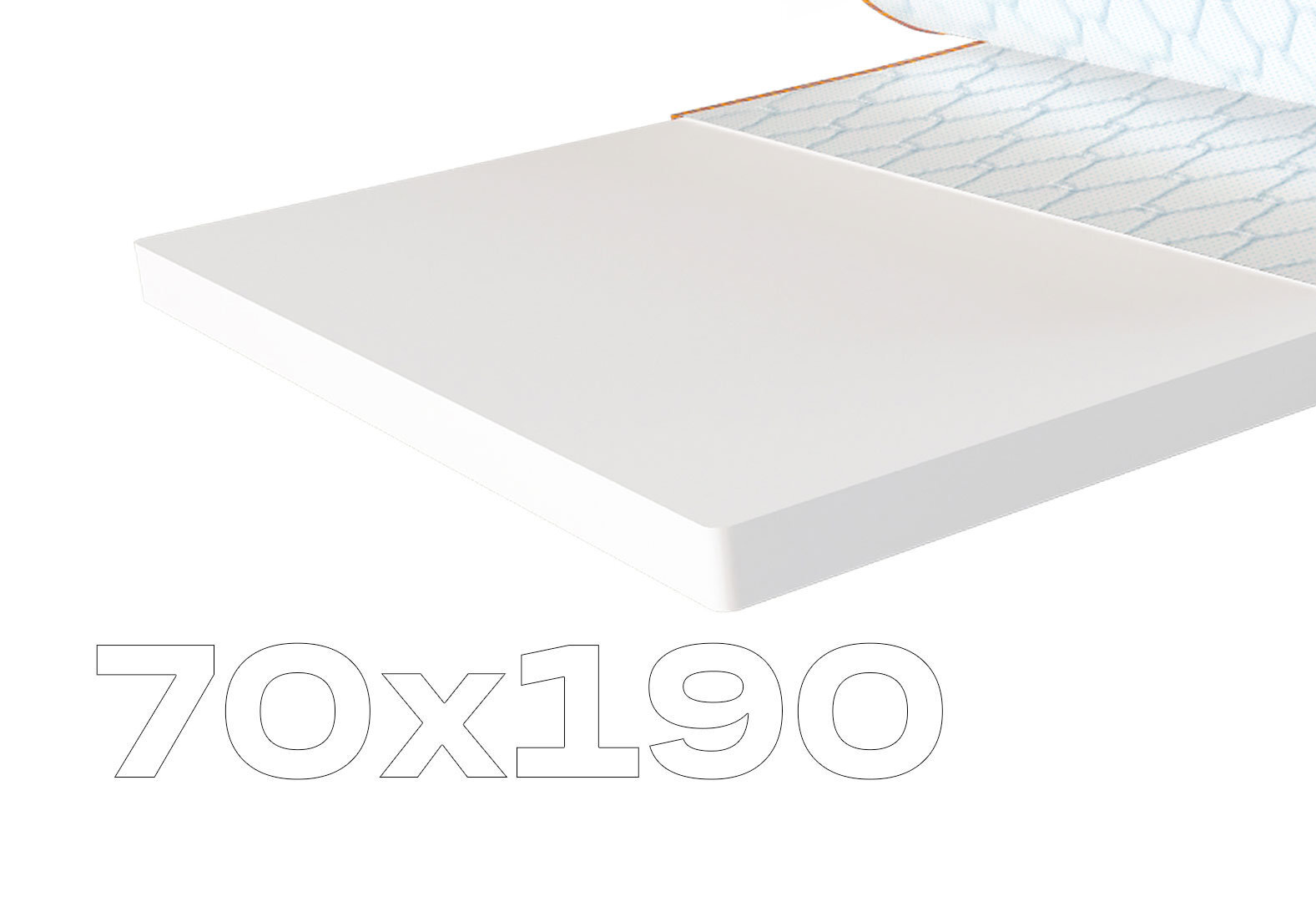 Фото 1 - Матрац Sleep&Fly mini топпер Flex Mini / Флекс Міні (чохол з жаккарду) ЕММ