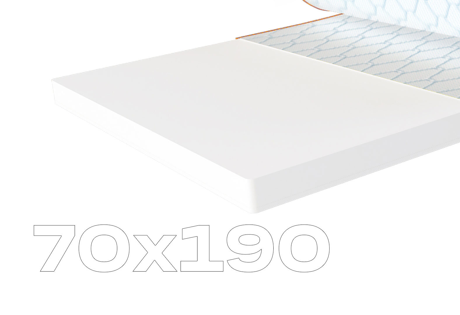 Фото 1 - Матрац Sleep&Fly mini топпер Super Flex / Супер Флекс (чохол з жаккарду) ЕММ