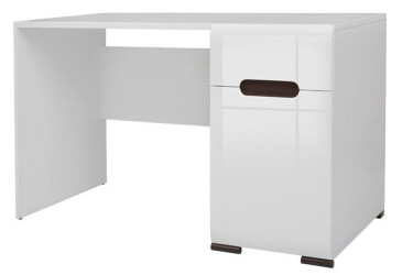 Фото Стол письменный ВМК Ацтека (Амелия) 120x66 см с тумбой и ящиком, белый/венге