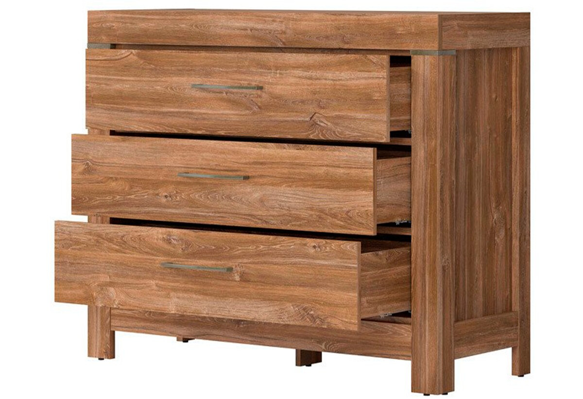 Фото 3 - Комод ВМК Герман с 3 ящиками 115 см Дуб стирлинг