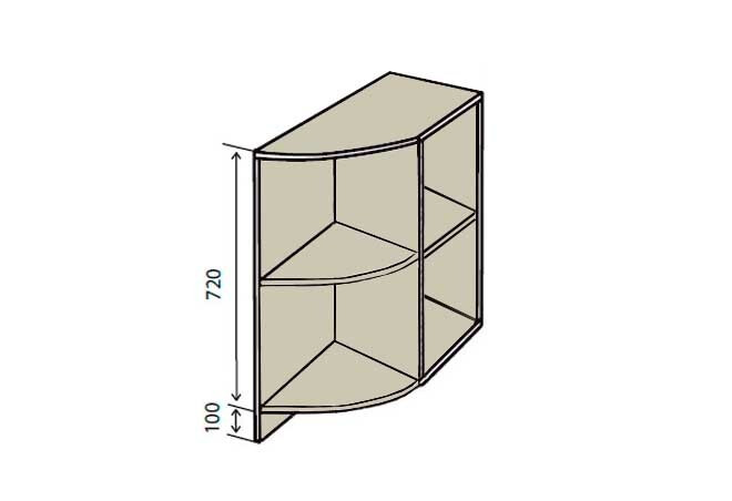 Фото 1 - Н37R Полки угловые Аморе Классик / Amore Classic Вип-Мастер