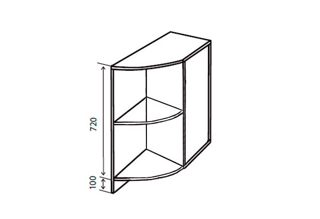 Фото 1 - Н17R Полки угловые Флэт Вип-Мастер