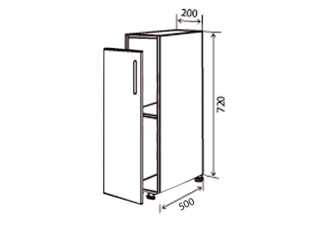 Фото 1 - Н1 Полки + фасад петли 200х720 М.Глосс VIP Люкс / M.Gloss VIP Luxe Вип-Мастер