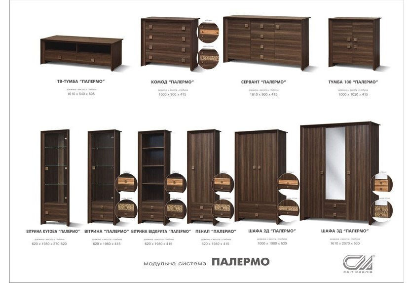Фото 5 - Модульная система Палермо Svit Mebliv