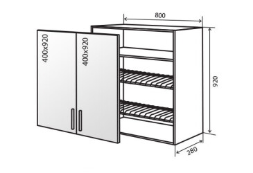 Фото В49 Тумба 2Д 80 Сушка Вітрина МоДа Мат / MoDa Matt VIP-master