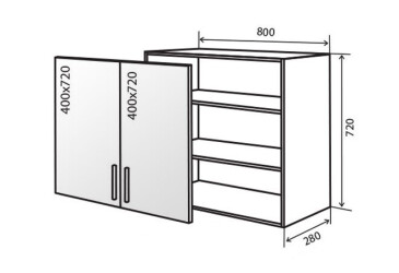 Фото В8 Тумба вітрина 2Д 80 МоДа Мат / MoDa Matt VIP-master