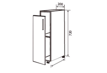 Фото Н1 Полки + фасад петли 200х720