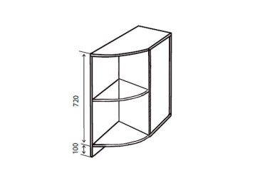 Фото Н17R Полки угловые МоДа Мат / MoDa Matt Вип-Мастер