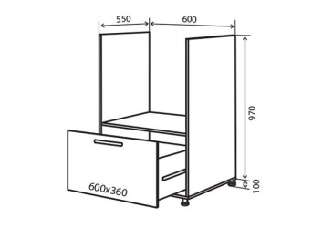 Фото Н32 Тумба для духовки 1Ш