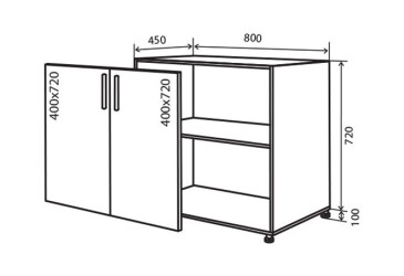 Фото Н7 Тумба 2Д 80 МоДа Мат / MoDa Matt Вип-Мастер