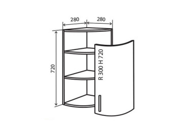 Фото В15R+ Полки угловые 72 МоДа Мат Люкс / MoDa Matt Luxe Вип-Мастер