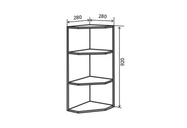 Фото В55 Полиці кутові 92 МоДа Мат Люкс / MoDa Matt Luxe VIP-master