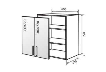 Фото В6 Тумба вітрина 2Д 60 МоДа Мат Люкс / MoDa Matt Luxe VIP-master
