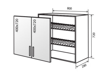 Фото В9 Сушка вітрина 2Д 80 МоДа Мат Люкс / MoDa Matt Luxe VIP-master