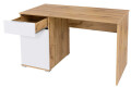 Фото 3 - Стол письменный ВМК Злата 120x60 см с тумбой и ящиком, дуб тахо/белый