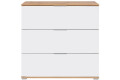 Фото 1 - Комод ВМК Злата с 3 ящиками 95 см Дуб тахо/Белый