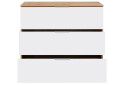 Фото 3 - Комод ВМК Злата с 3 ящиками 95 см Дуб тахо/Белый