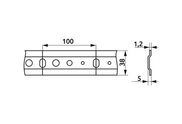Фото Планка монтажная для шкафодержателя 2.0м