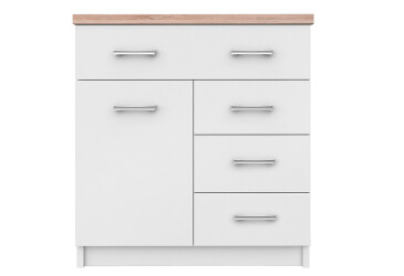 Фото Комод VMV holding Топ-микс 1-дверный с 4 ящиками 80 см Белый