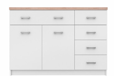 Фото Комод VMV holding Топ-микс 2-дверный с 5 ящиками 120 см Белый