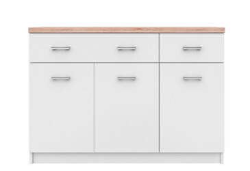 Фото Комод VMV holding Топ-мікс 3-дверний з 2 шухлядами 120 см Білий