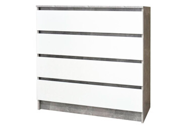 Фото Комод Svit Mebliv с 4 ящиками 100 см Индастриал/Белый