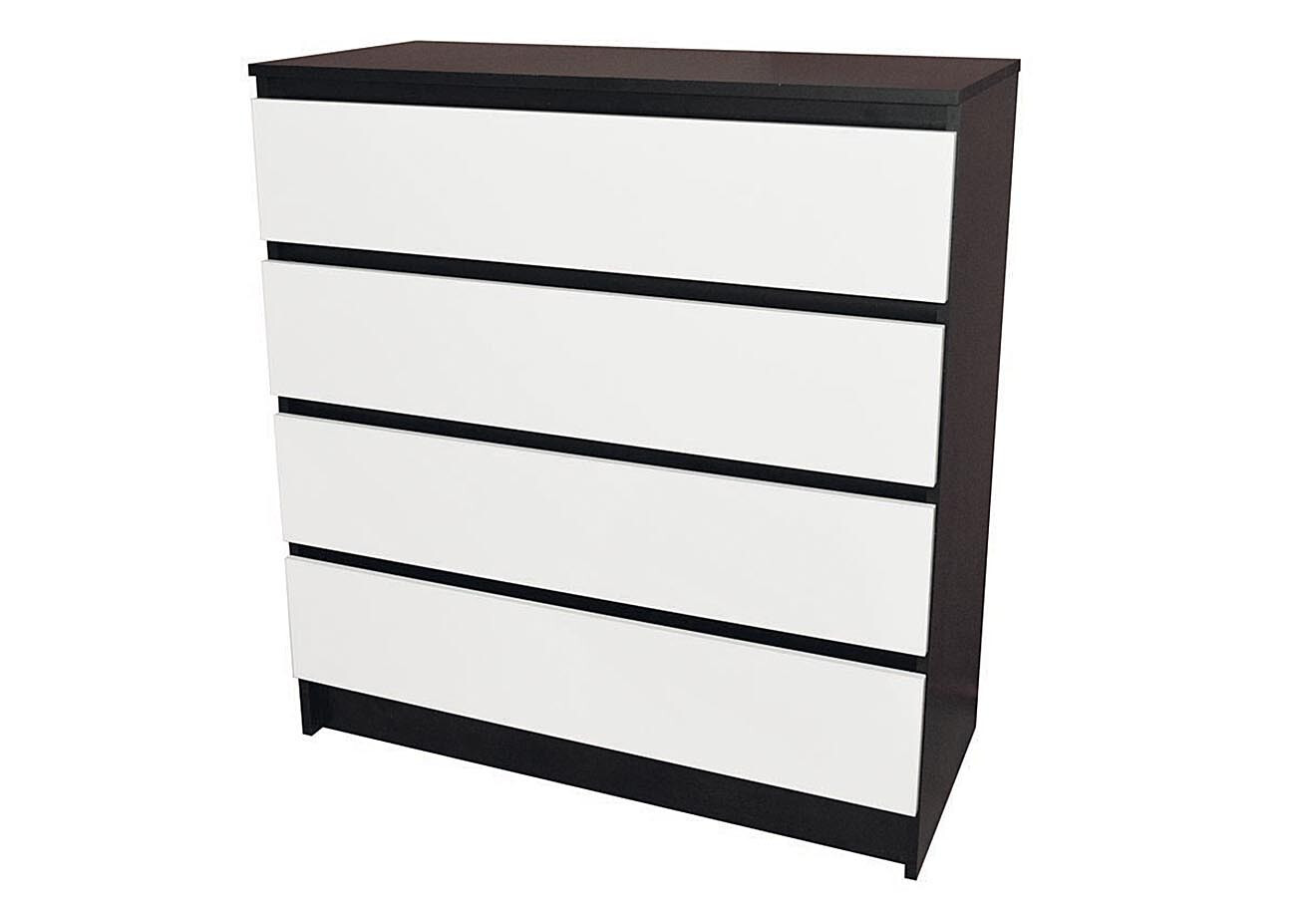 Фото 1 - Комод Svit Mebliv с 4 ящиками 100 см Чёрно-белый