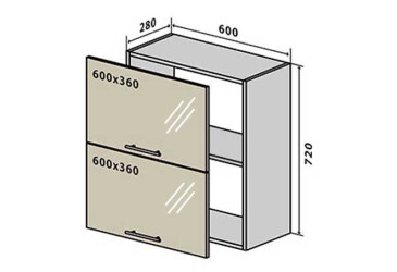 Фото В20 Тумба вітрина 60 Браво VIP-master