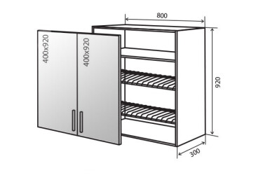 Фото В49 Тумба 2Д 80 Сушка Витрина Браво Люкс Вип-Мастер