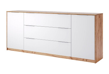 Фото Комод MiroMark Асти 2-дверный с 3 ящиками 200 см Дуб крафт/Белый