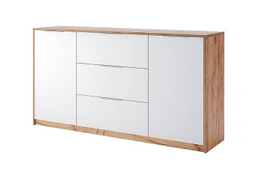 Фото Комод MiroMark Асти 2-дверный с 3 ящиками 160 см Дуб крафт/Белый