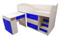 Фото 2 - Ліжко-гірка Viorina-Deko 5 80х180 см з шухлядами, східцями і столом